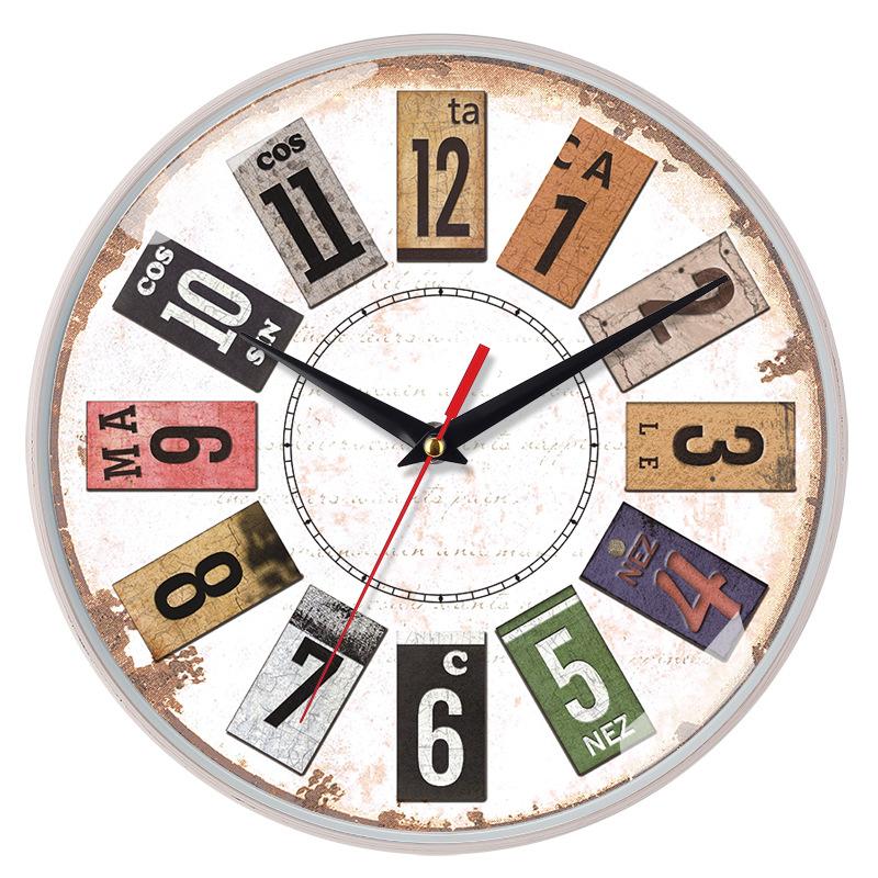 12 Inch 30cm Imitation Wood Grain Bamboo Grain Brushed Japanese Style Silent Clock Fashion Living Room Personalized Creative Wall Clock