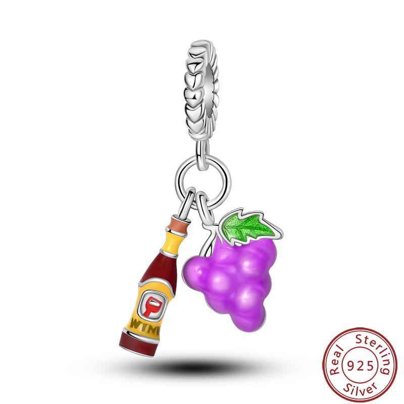 Copper Strawberry Pineapple Avocado Fruit Dessert Series Sweet Charms Beads 3Mm Diy Gift Fine Jewelry