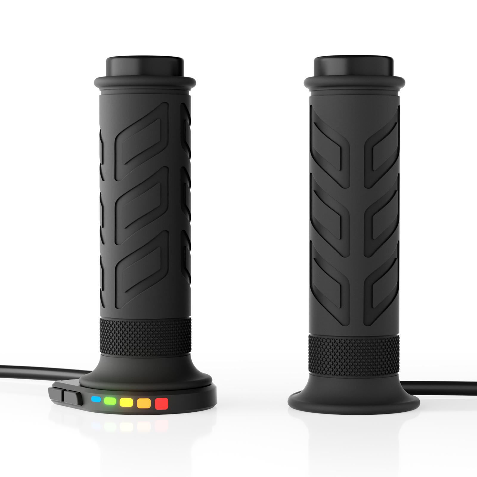 Universal 5-speed DC12V Rubber Heated Motorcycle Hand Grip Waterproof IP67 DC12V