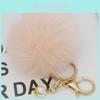 Adorable Rabbit Fur Ball Pompom Key Ring For Handbags And Cell Phones