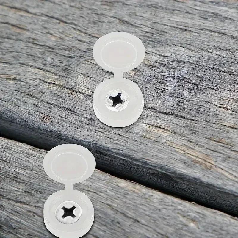 1000pcs Hinged Plastic Screw Cap Cover Fold Snap Protective Cap Button For Car Furniture Decorative Nuts Cover Bolts Hardware