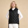 European and American style rhombus grid single-breasted webbing short white duck down down vest winter coat vest tide
