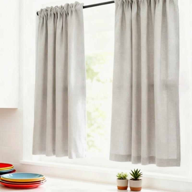 blackouts Curtain Short Panels Window Treatments for Small Window Thermals Insulation Rod Pocket