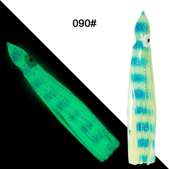 5 Stück/Set 9cm Leuchtende Weiche Oktopusförmige Kunstköder Faux Köder Angelzubehör