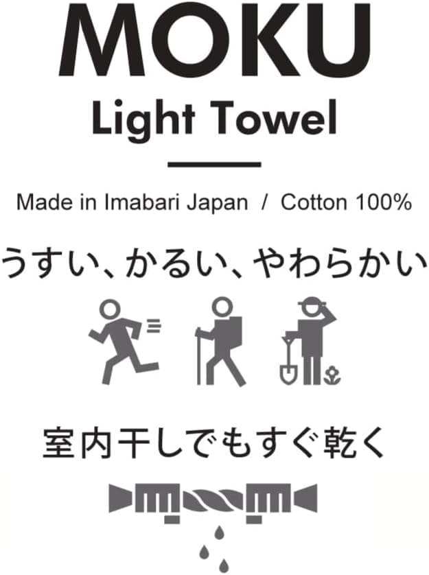 MOKU Face Towels, Set of 5, 33 X 100cm, Gift (Vivid)