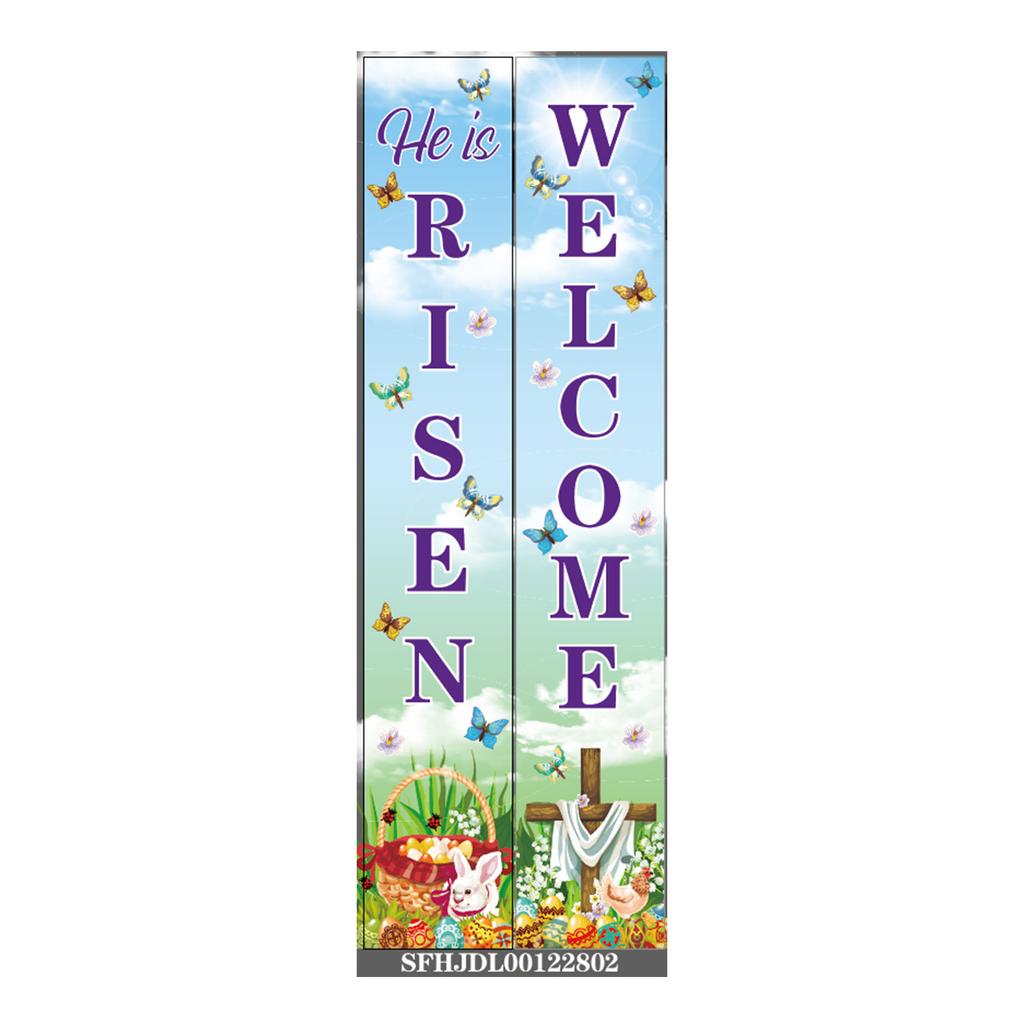 180 * 30Cm Easter Family Party Festival Atmosphere Arrangement Flag Polyester Cloth Couplet Customization