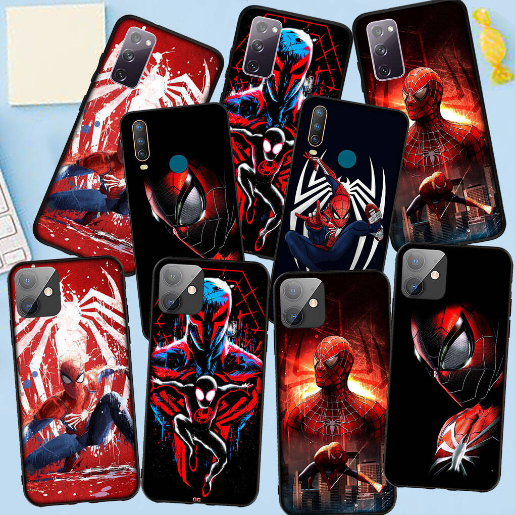 Phone Case for Samsung Galaxy S25 S23 S22 S24 Ultra FE A05 A06 A15 A16 A36 A37 A35 A54 A55 A56 A57 A25 A26 A53 A17 Marvel Spiderman Spider Man Cover