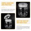 2Pcs Clear Airtight Honey Bottles Plastic Jam Jars Caviar Storage Jar Transparent Reusable Sealed Container Lightweight