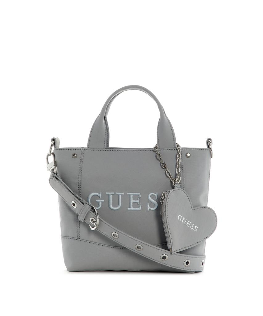 Guess Sasha Heart Keyring Woven Mini Tote Bag Hq2A3A60