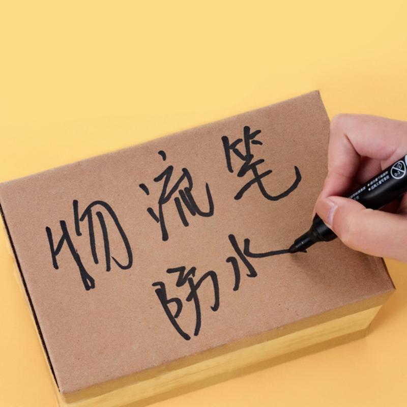 Permanent Marker Medium Point Black/Red/Blue Office Stationery Marking Writing Tool for Plastic Canvas Glass Mugs 10 Set