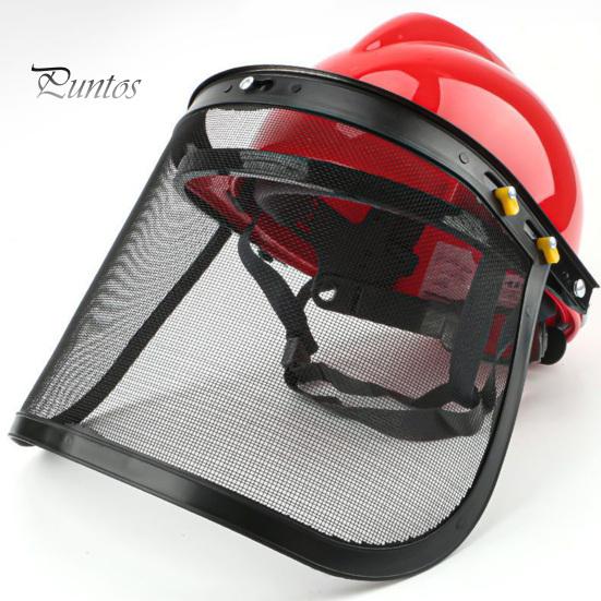 Gesichtsschutz aus Stahlgeflecht, Aluminiumrahmen, verstellbarer Gesichtsschutz mit vollständiger Abdeckung, Visier zum Schutz vor Schmutz und Spritzern für Gartenarbeit und Rasenmähen