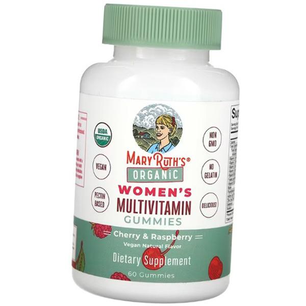 Органические женские мультивитамины, Organic Women's Multivitamin, MaryRuth's 60таб Вишня-малина (36685010)