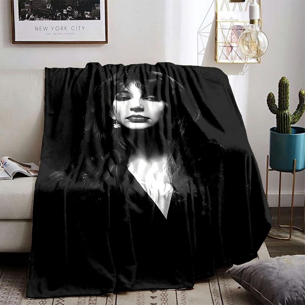 Mysterious Female Silhouette for All Seasons Blanket Lunch Break Throw Gift