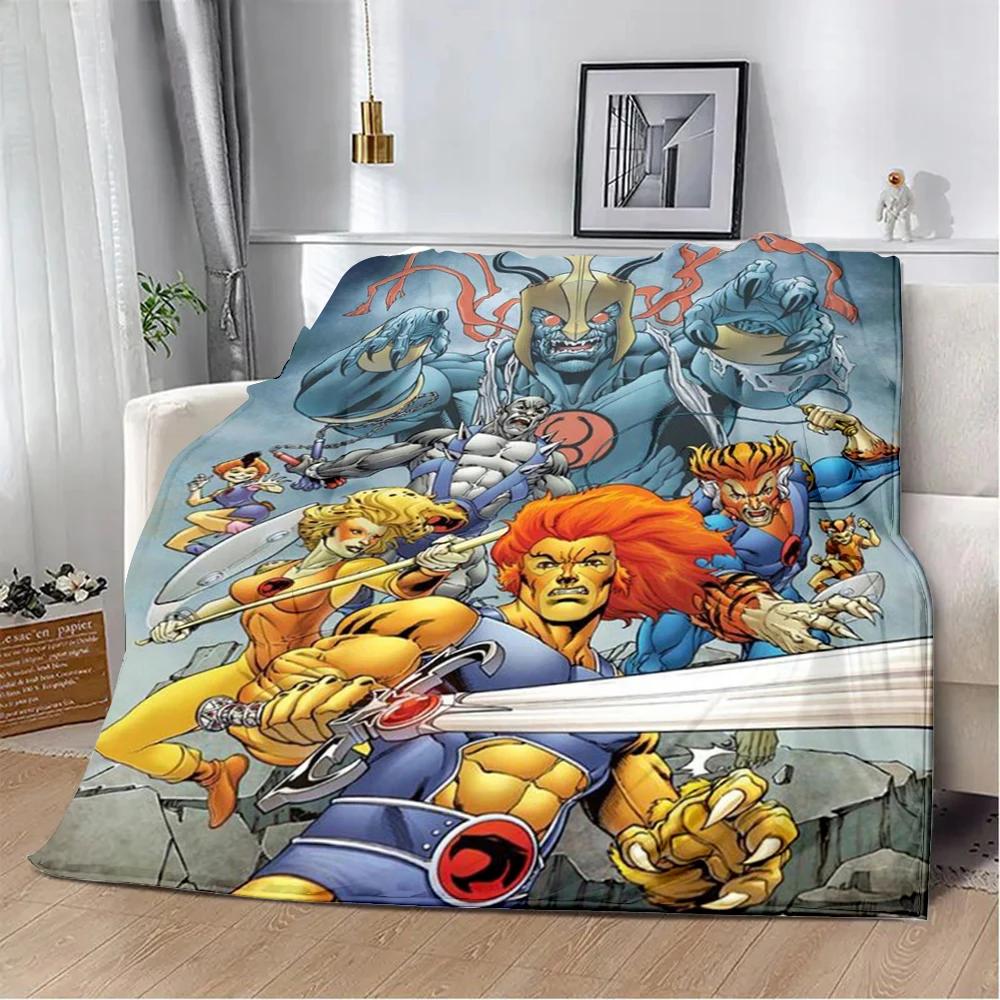 Fashion Cartoon Thundercats Printed Blanket Picnic Blankets Warm Blanket Soft and Comfortable Blanket Home Travel Birthday Gifts