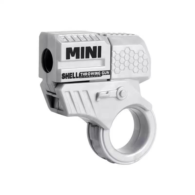 Trendy Mini Toy: Decompression Finger Ring Gun with Ejectable Shells - Secret Agent Fun!