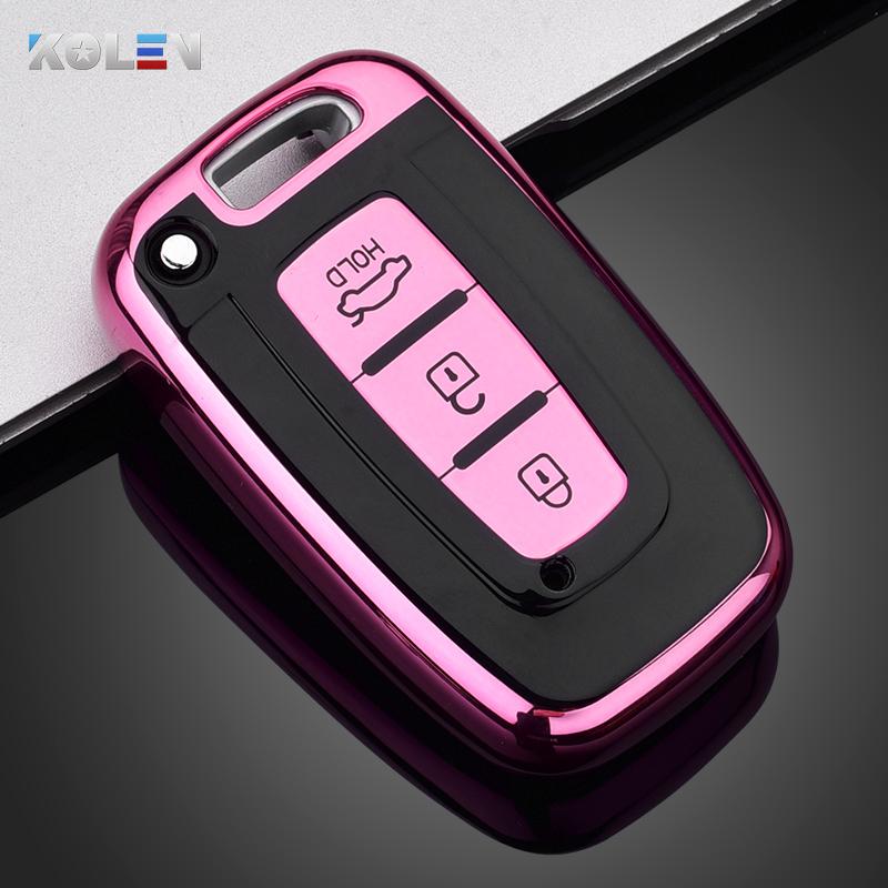 

Soft Tpu Car Remote Key Case Cover Shell For Hyundai Solaris Hb20 I30 Veloster Sr Ix35 Elantra Accent For Kia Rio Sportage K2 K3