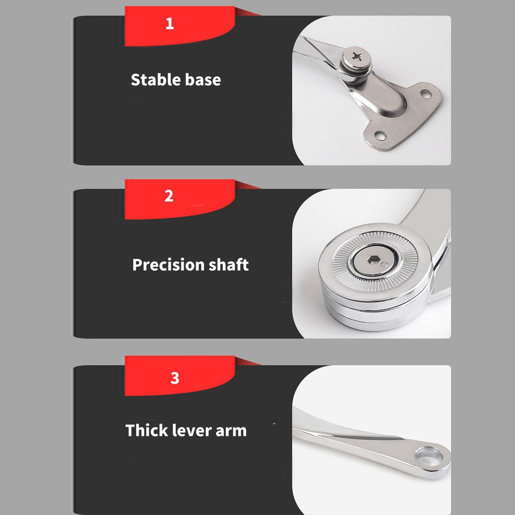 2Pcs Soft Close Chest Hinge Heavy Duty Lid Support Hinges Soft Close Folding Lid Stay Hinge for Cabinet Wardrobe
