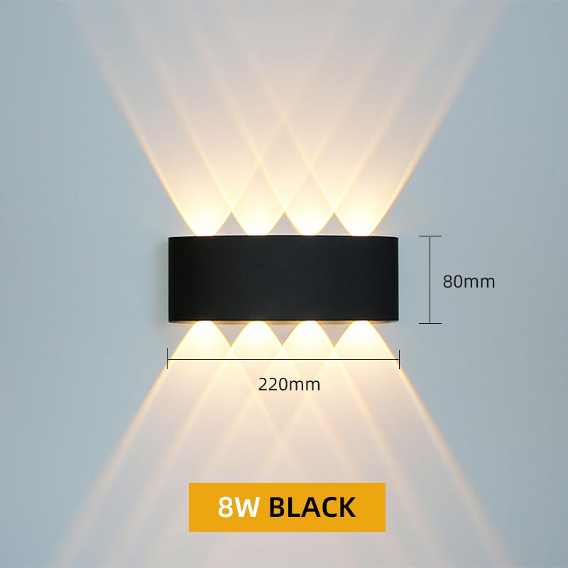 IP65 8W 12W Aluminum LED Wall Lamp Waterproof Outdoor Garden Lights Interior Wall Light for Bedroom Living Room Stairs Lighting