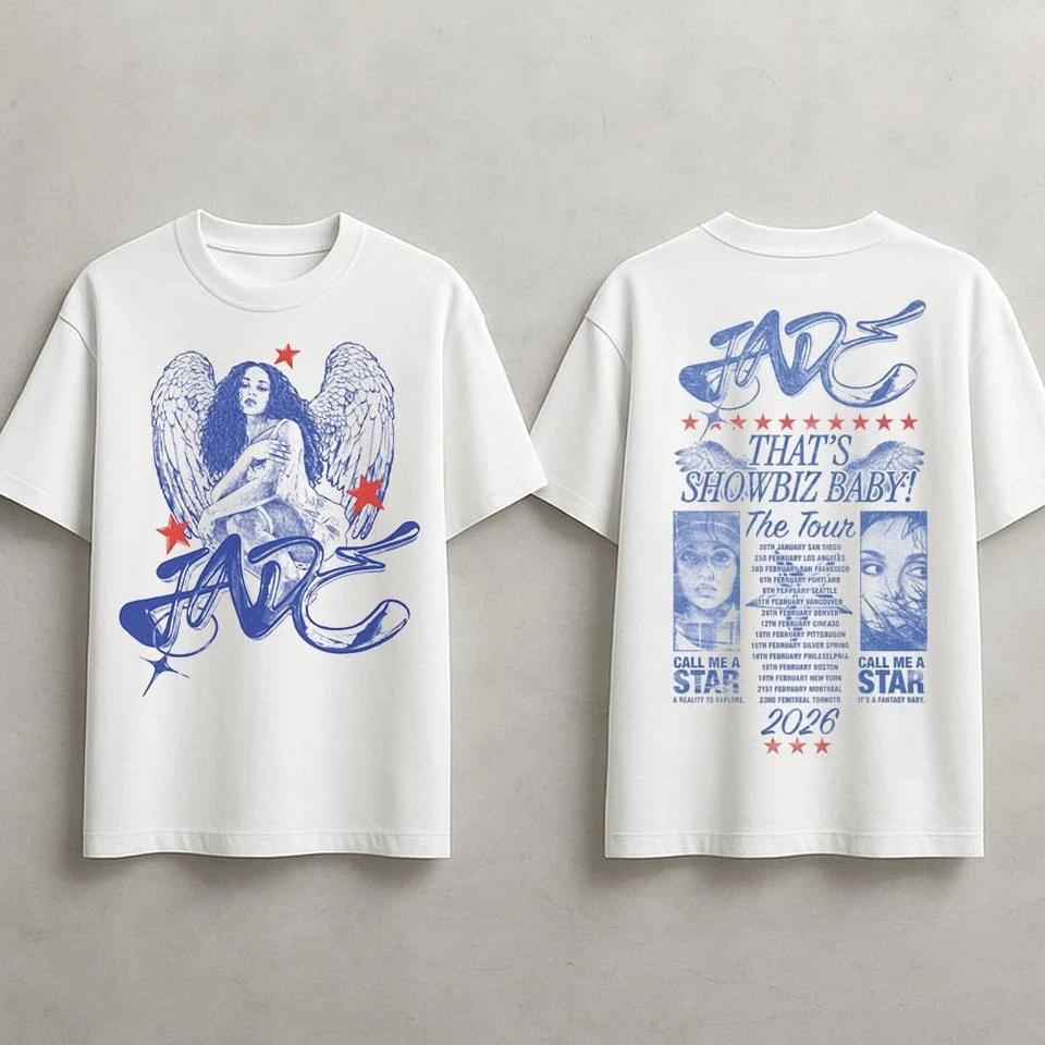 

Jade Inspired 2026 Concert T-shirt, Showbiz Baby Pop Tour Style T-T-shirt XL