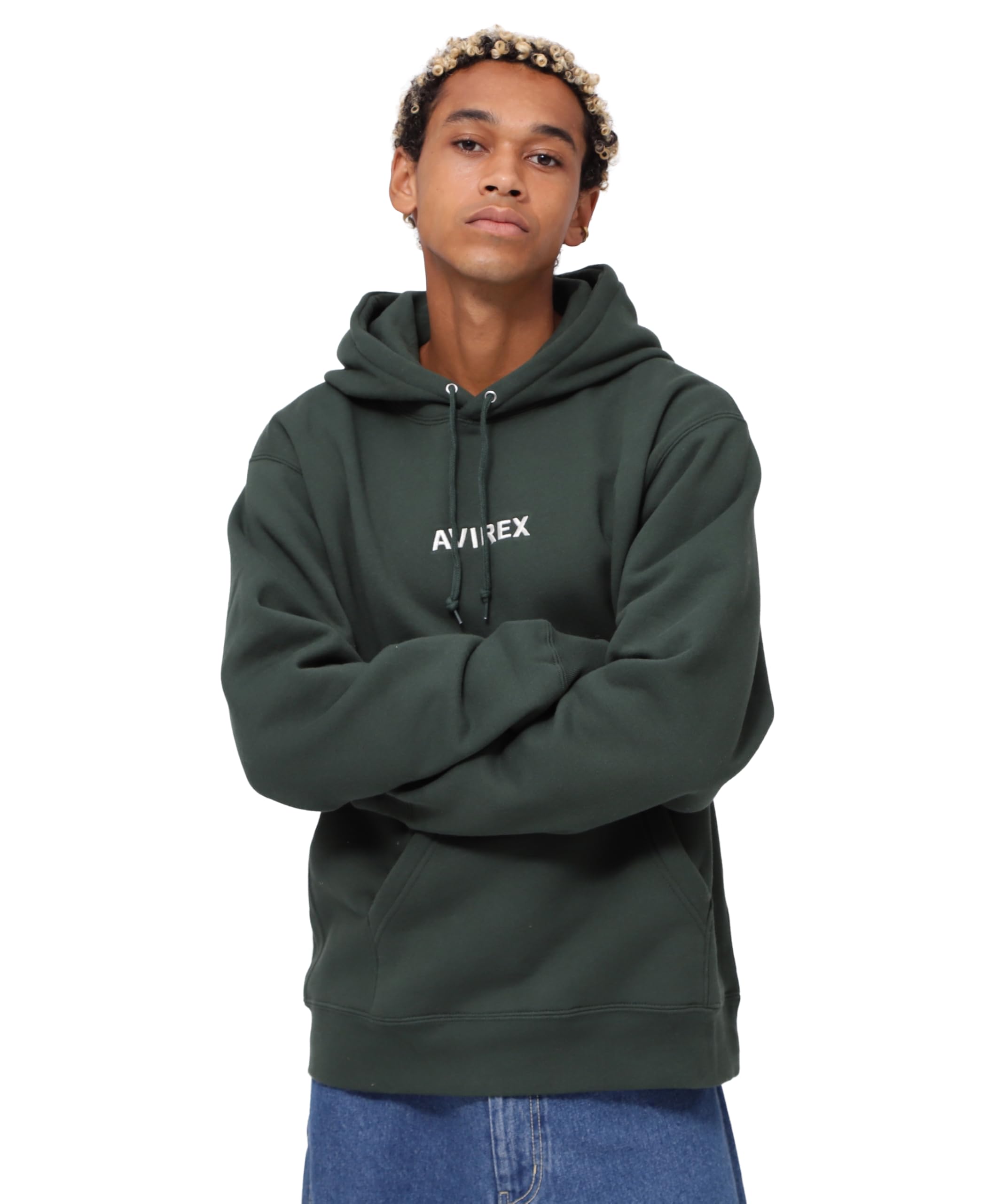 

AVIREX WEB&DEPOT Exclusive A STAR PULL PARKER One Point Logo 6193582 783-4931005 Men s 2XL 350 Dark Green