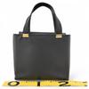 Authentische Ferragamo 2-Wege-Handtasche schwarzes Leder sf5608cc
