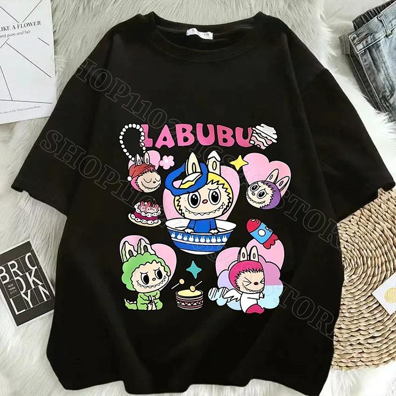 Women Labubu Adult Sweethearts Clothes T Shirts Girl Cartoon Anime Graphic Print Shirt Fashion Tops FeUnisex Birthday Party Gifts