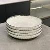 Ceramic Dinner Plate Creative Platter Western Food Large Disc Salad Breakfast Dishes Pasta Sushi Plate Kitchen Tableware Cutlery