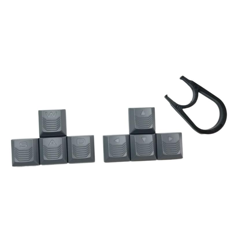 

ABS Keycap Set with Backlights Enhances Night Gaming For Mechanical Keyboards WASD and Arrows Threaded Gaming Keycap сірий колір