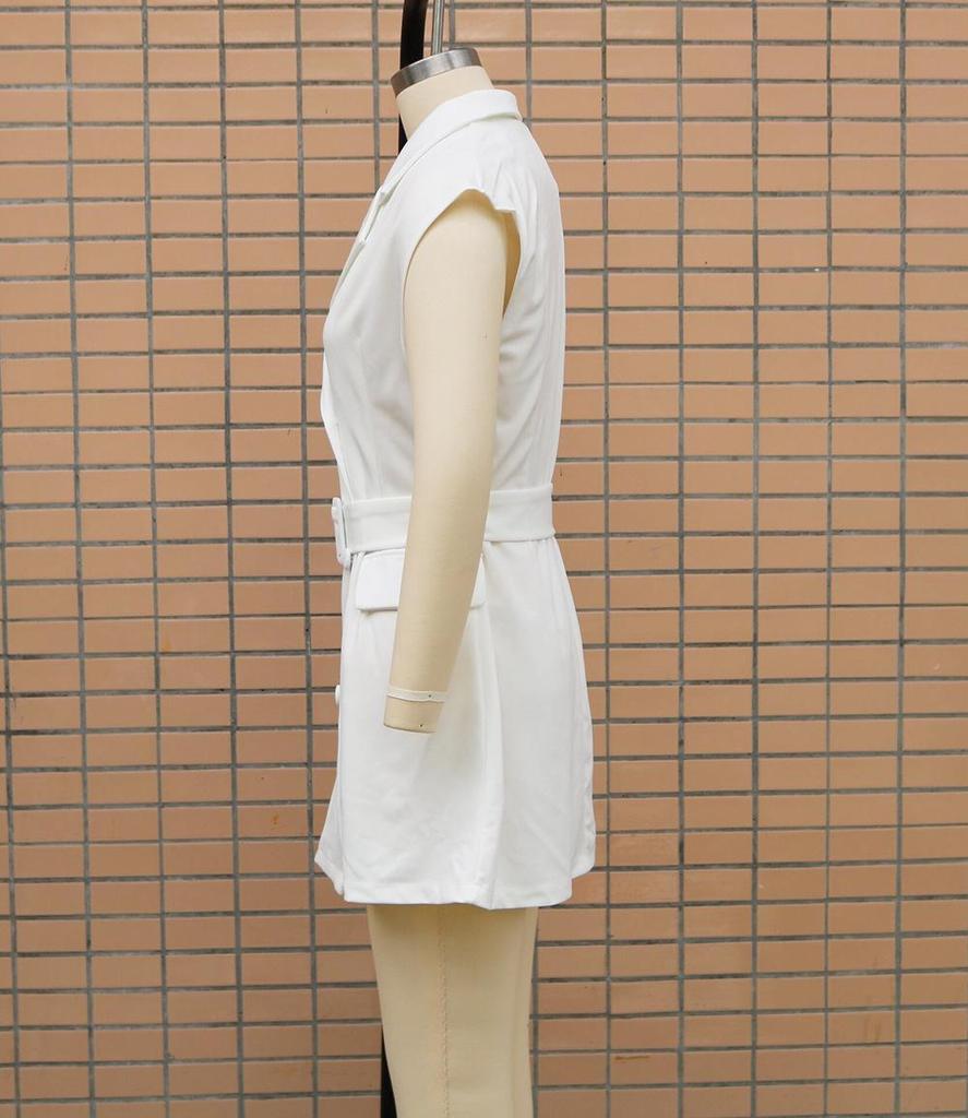 2023 Summer Women's Suit Collar Office Dress - European and US Style