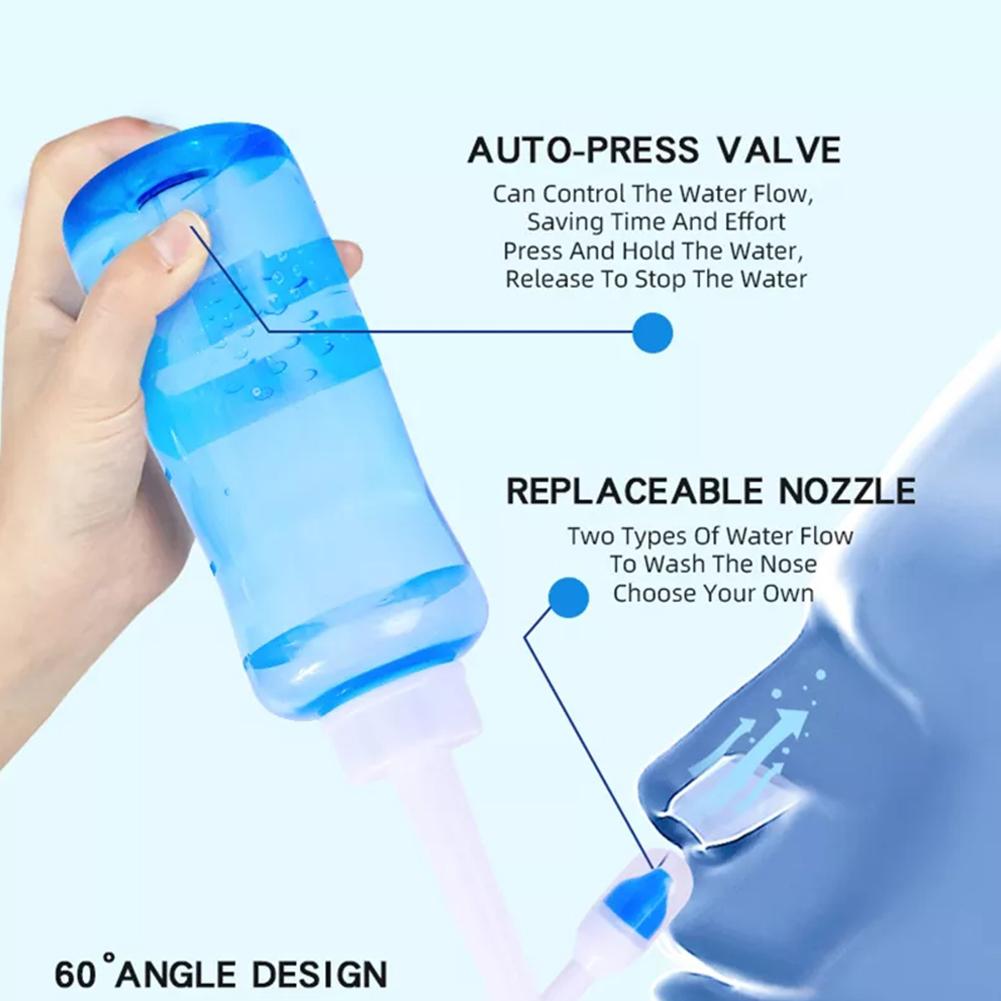 300ml Nasal Irrigator Waterpulse Nasal Wash Cleaner Nasal Rinse Bottle Nose Protector Avoid Allergic Rhinitis Adults Children