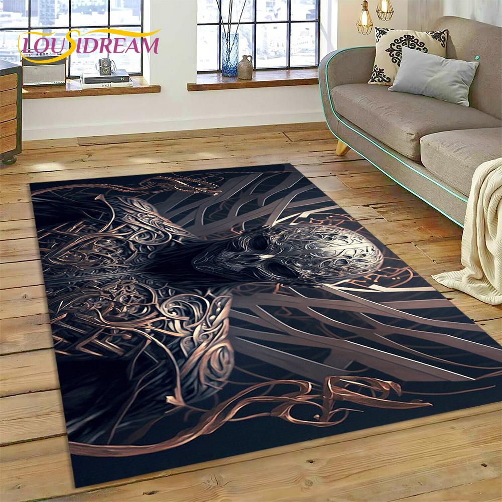 Gothic Horror Monsters Demon Ghost Carpet Rug for Bedroom Living Room Home Sofa Decoration,Children Game Large Decor Floor Mat