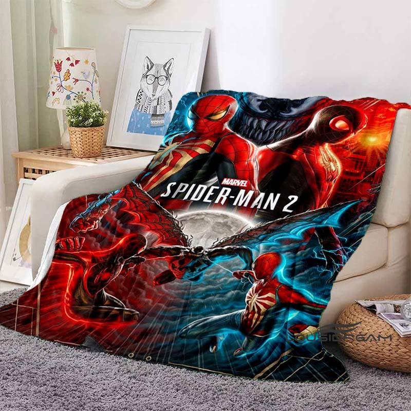 2026 New Cartoon Spider-Man Blanket - Soft, warm, perfect for naps, sofas, offices, beds, and camping - A gift choice for all se
