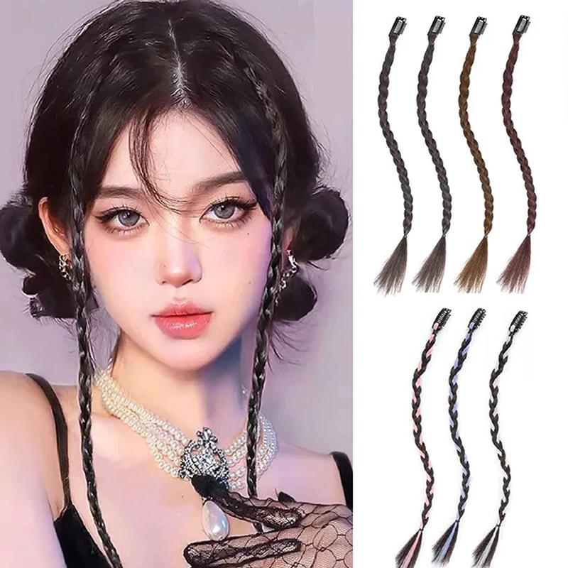 1 Piece Y2K Spicy Girl Braid Ponytail Hair Piece For Women Synthetic Braid Wig With Strong Bb Clip