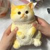 Silicone Cat Squishy Fidget Relief Stress Toy Cute Cat Soft Squeeze Toys  for Adults Kids