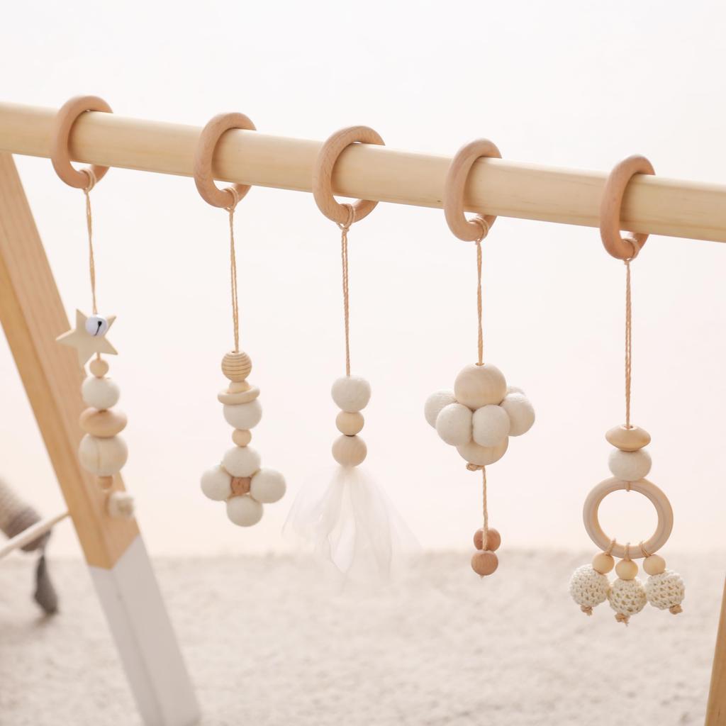 Make Wooden Baby Gym Play Gym for Newborns Months and Early Tummy Educational Popular Baby Baby Supplies for Girls and Boys Let's Set, (0 Up),