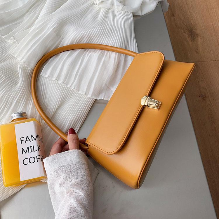 Retro Underarm Bag For Women 2024 Popular New Korean Versatile Red Shoulder Bags Simple Solid Commuter Female Handbags For Work