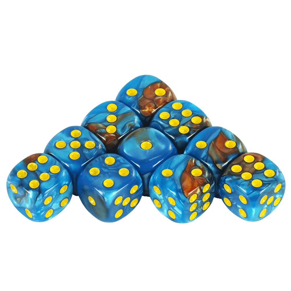 Mix Color Effect 12mm D6 Cube Playing for Gambling Board Game,Tabletop Game, Games Poker Dice