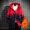 Giacca cargo lunga da uomo taglie forti sfumata antivento primavera autunno con cappuccio cappotto maschile nero antivento stile lungo
