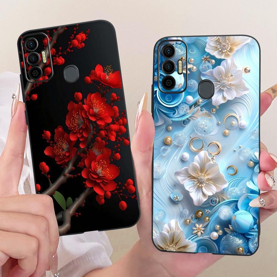 For Tecno Spark 7 Pro Case Spark7 T KF6p New Luxury Painted Cover Soft Silicone Case For Tecno Spark 7P 7T Spark7 Pro Funda Bags