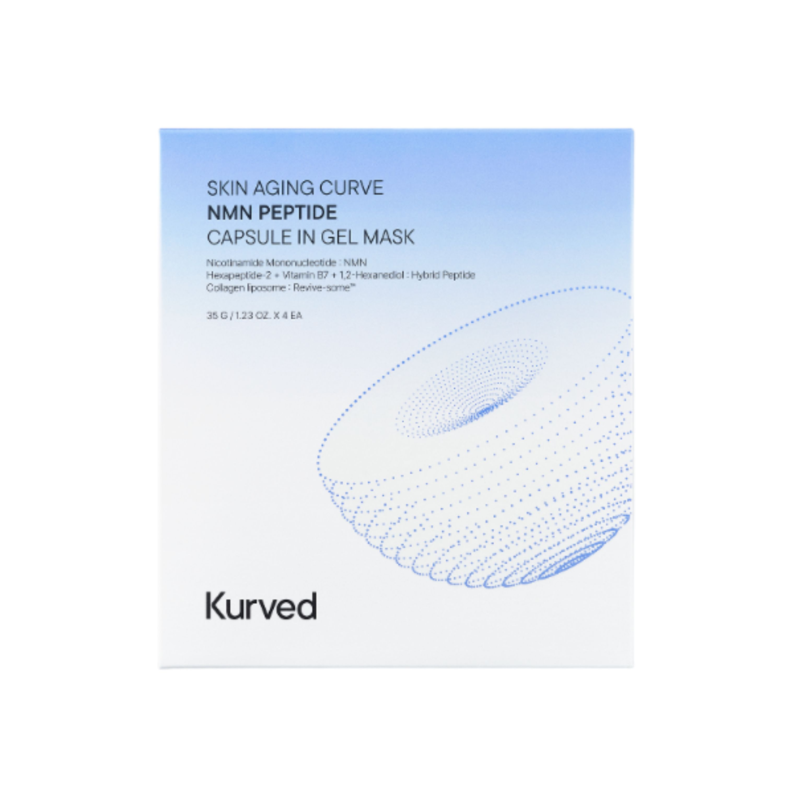 Kurved NMN Peptide Capusule In Gel Mask Sheet 4ea