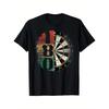Men's Retro Dart Board 180 Pattern T-shirt, 80s Style T-shirt Printed T-shirt, Ideal Choice for Dart Enthusiasts