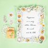 45Pcs/set Chrysanthemum and Sunflower Flowers Stickers Decorative Sticker Diary Stationery Album Sticker Flakes Scrapbooking