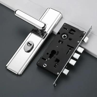 Anti Theft Door Lock, Universal Household Entry Door Lock Set, Stainless Steel Thickened Multifunctional Anti-theft Door Handle