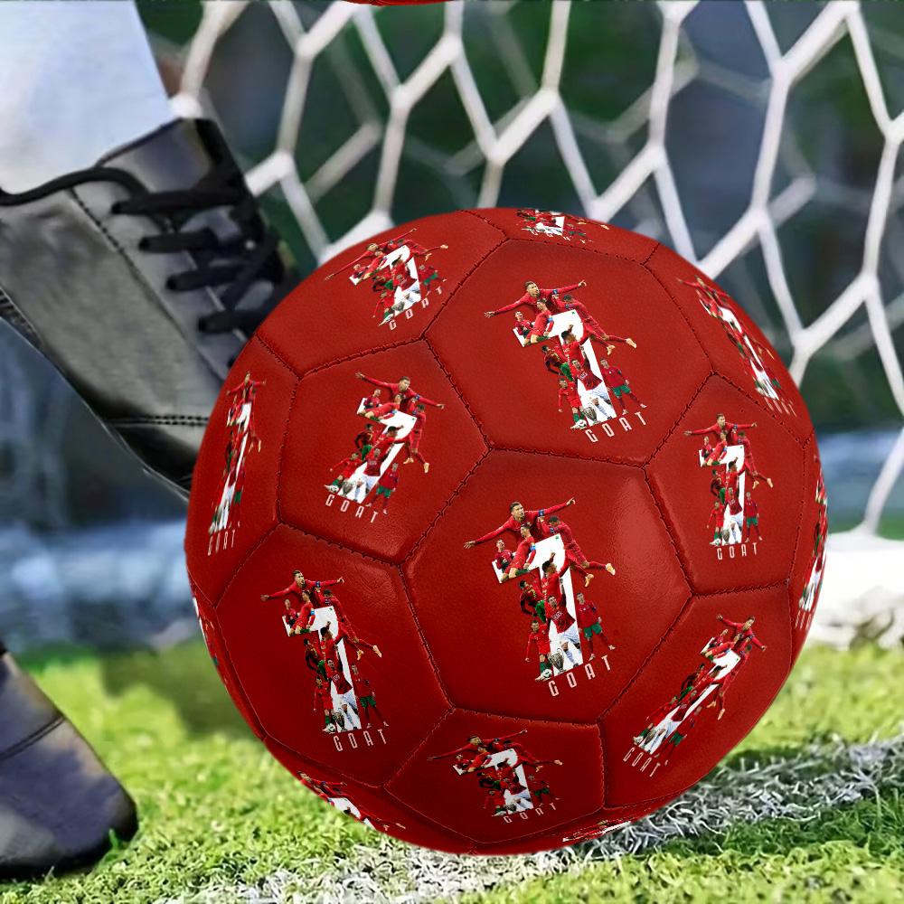 Cristiano Ronaldo10 Soccer Ball Size 5 Football Machine Sewn Indoor/Outdoor Universal Football Ideal for Soccer Enthusiasts