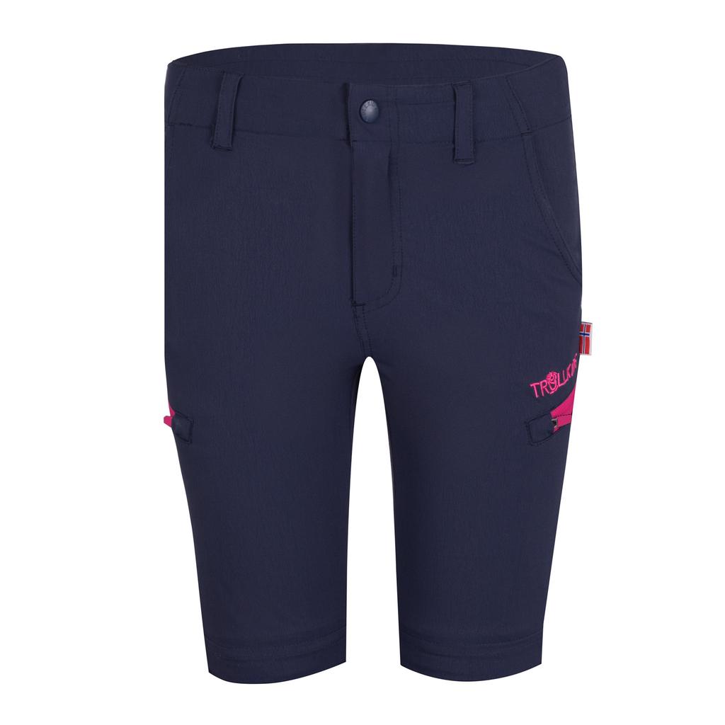 Spodnie zapinane na zamek dziecięce dla chłopca/dziewczynki Trollkids Kids Kjerag Zip-Off Pants navy/magenta (177-114) 116