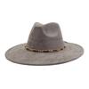 Wide Brim Jazz Cap with Belt Panama Top Hat Universal Formal Hat  Church Occasions