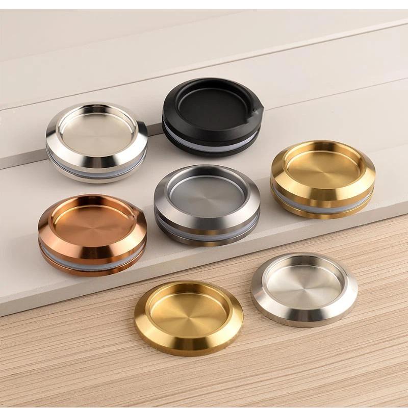 Multifunctional Stainless Steel Invisible Door Handle Concealed Sliding Cupboard Handles Embedded Furniture Handles Glass Doors