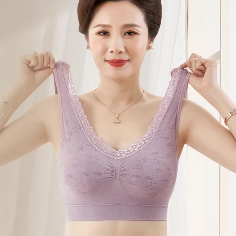 Women S Wireless Thin Comfortable Vest Style Bra For Middle Aged Women