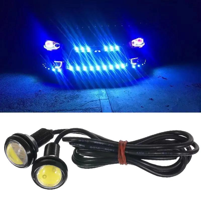 2pcs 23MM Car Eagle Eye LED Car Light Mini Turn Signal Bright Daytime Running Lights Motorcycle Auto Brake Fog Lamp Bulb
