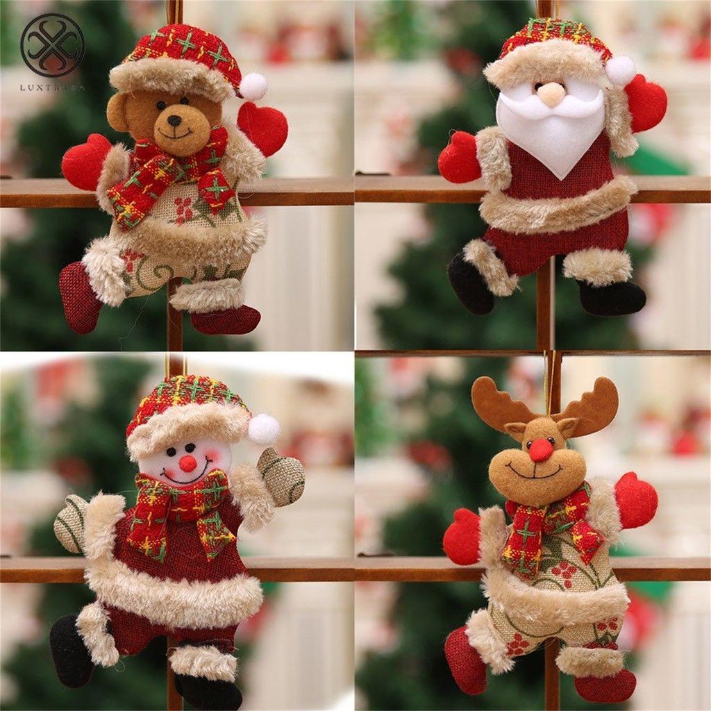 Christmas Cartoon Creative Pendant Home Christmas Tree Decorations Flat Doll Printing Pendant